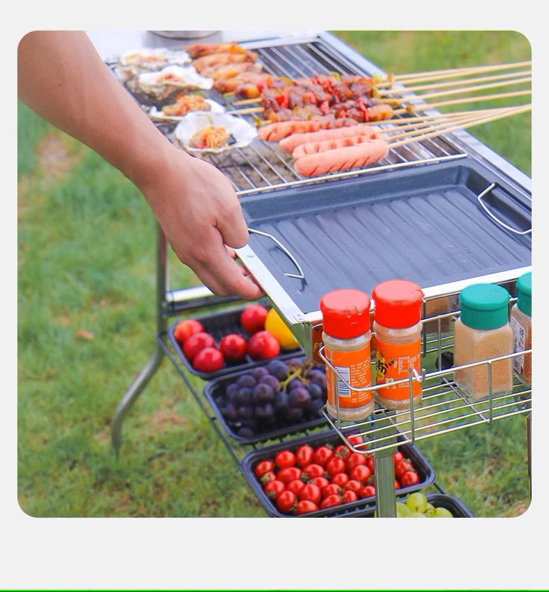 Charcoal grill Stainless steel small portable folding grill Charcoal grill Stainless steel small portable folding grill
