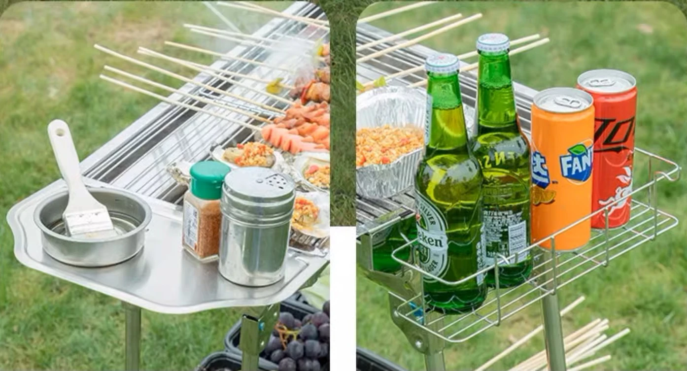 Portable Folding Grill Stainless Steel Barbecue Grill Round Folding Bbq Grill Portable Folding Grill Stainless Steel Barbecue Grill Round Folding Bbq Grill